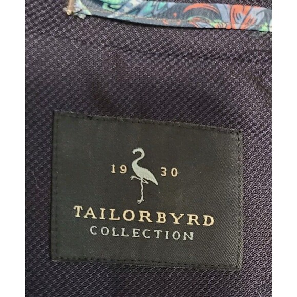 1930 Tailorbyrd Collection Blazer Jacket Sport Coat Men's 42R Navy Blue 2-Button - Picture 4 of 7